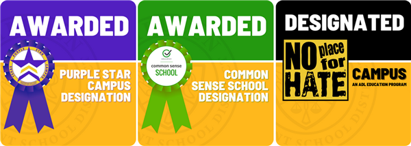 Purple Ribbon, Common Sense Media, No Place for Hate Purple Ribbon, Common Sense Media, No Place for Hate